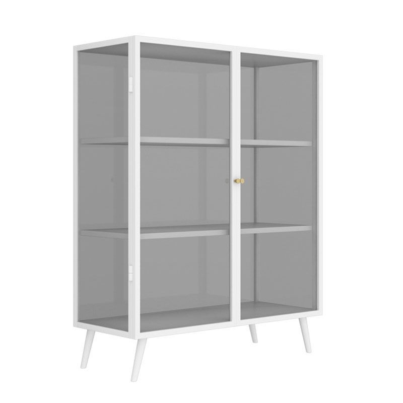 Metalen dressoir met glazen deuren eigentijdse eetserver met kasten