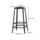 Industrial Armless Counter Stool Iron Cafe Bar Stool with Leather Cushion and Pedal Clearhalo 'Bar Furniture' 'Bar Stools' 'bar_stools' 'furn' 'furn_bar_stools' 'Furniture' 'furniture_bar_stools' 'Kitchen & Dining Furniture' 1200x1200_8470a509-3fd8-4390-b291-4dafce16ea1f