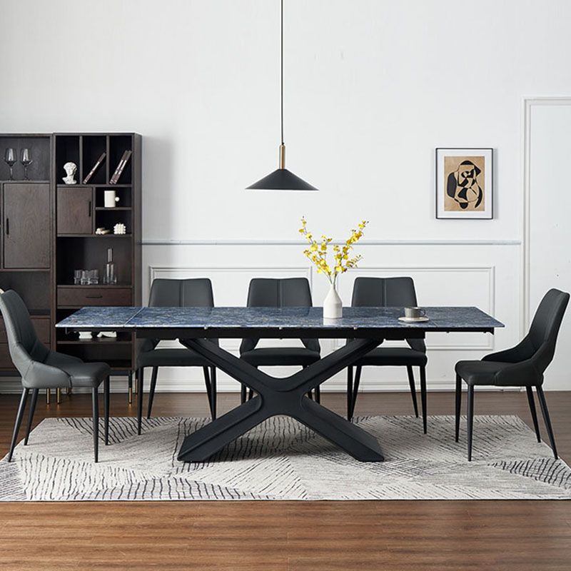 Leather Upholstered Armless Dining Chairs Open Back Side Chairs with Metal Leg Clearhalo ' kitchen&dining_furn' 'Dining Chairs' 'Dining Tables & Seating' 'dining_chair' 'furn' 'furn_dining_chair' 'Furniture' 'furniture_dining_chair' 'Kitchen & Dining Furniture' 'kitchen' 1200x1200_8470aa39-1d76-46e1-b6fb-36d01d6d826b