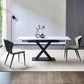 Contemporary Rectangle Dining Room Table Sintered Stone Table with Black Pedestal Base Clearhalo ' dining_table' 'Dining Tables & Seating' 'Dining Tables' 'furn' 'furn_dining_table' 'Furniture' 'furniture_dining_table' 'Kitchen & Dining Furniture' 'kitchen&dining_furn' 'kitchen' 'kitchen_dining_table' 1200x1200_847291fc-9a93-48de-9448-e323765c44cd