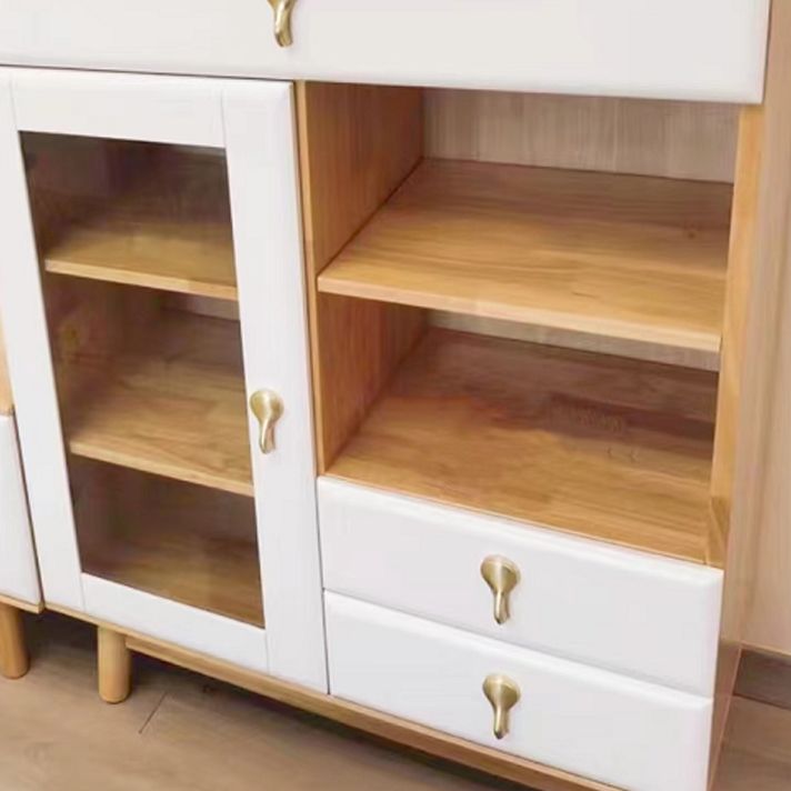 3 - Drawer Rubberwood Accent Cabinet 43.3" Tall 1 - Door Chest Clearhalo 'Cabinets & Chests' 'cabinets_chests' 'furn' 'furn_cabinets_chests' 'Furniture' 'Living Room Furniture' 1200x1200_8472ad97-b473-4e26-942f-ee23e747ad86