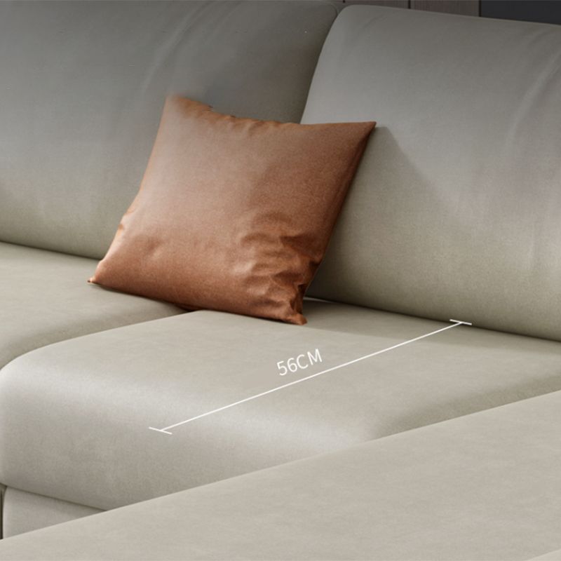 Nordic Faux Leather Stationary Living Room Recessed Arm Seating Clearhalo 'furn' 'furn_sectionals' 'Furniture' 'Living Room Furniture' 'Sectionals' 1200x1200_8472d3c7-fc07-41ee-86cd-a2f05babdfa3