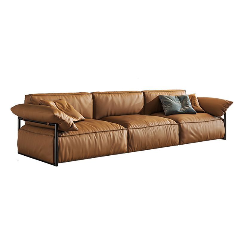 Zeitgenössisches echtes Leder Wohnzimmer Kissen Top Arm Kissen Sofa