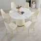 Round Pedestal Luxury Dining Table White Fixed Table with Sintered Stone Clearhalo ' dining_table' 'Dining Tables & Seating' 'Dining Tables' 'furn' 'furn_dining_table' 'Furniture' 'furniture_dining_table' 'Kitchen & Dining Furniture' 'kitchen&dining_furn' 'kitchen' 'kitchen_dining_table' 1200x1200_8474409f-7b57-4985-8a9e-3f6407c80e9d
