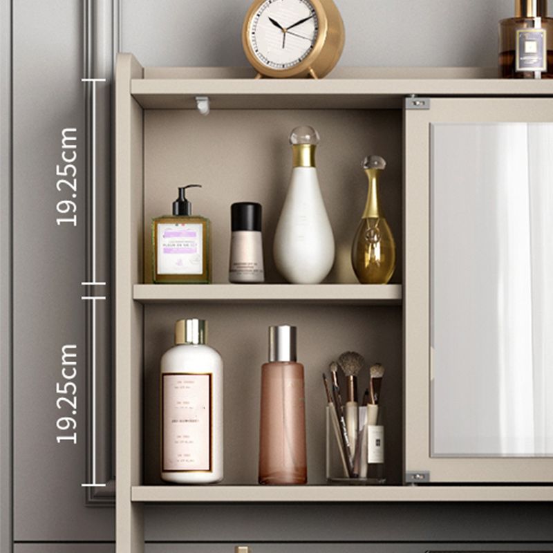 Glam metaal en houten make -up ijdelheid bureau witte/grijze make -up ijdelheid bureau tafel