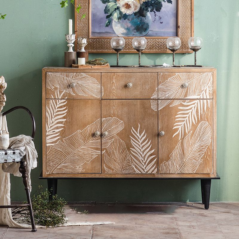 Mid-Century Modern Cabinet Solid Wood Rectangle with Drawer Accent Cabinet Clearhalo 'Cabinets & Chests' 'cabinets_chests' 'furn' 'furn_cabinets_chests' 'Furniture' 'Living Room Furniture' 1200x1200_84773566-57e0-4733-8d02-24faac0ae2c2