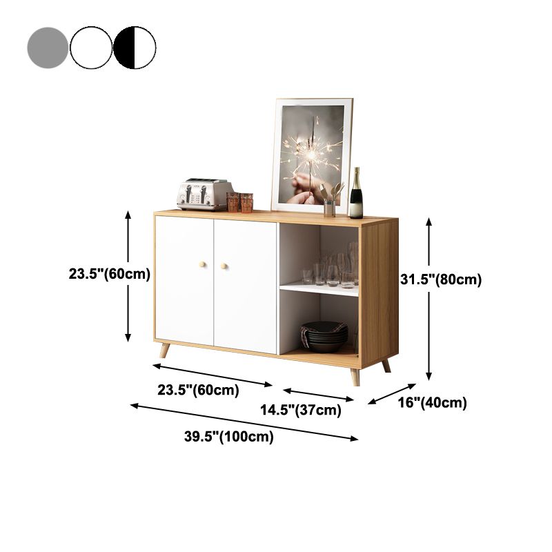 39 "l moderner Sideboard -Holzbuffet -Server mit offenem Speicher