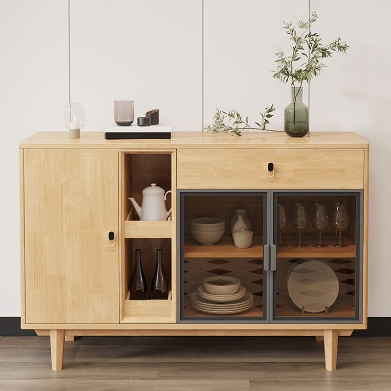 Tavolo da buffet in stile moderno tavolo in legno massiccio con armadi e cassetti