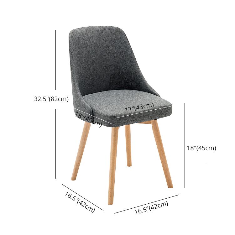 Fabric Dining Side Chair Glam Style Indoor Parsons Armless Chair of 17'' Wide Clearhalo ' kitchen&dining_furn' 'Dining Chairs' 'Dining Tables & Seating' 'dining_chair' 'Furniture' 'furniture_dining_chair' 'Kitchen & Dining Furniture' 'kitchen' 1200x1200_84788eac-f4b6-4bd5-a24d-4a0011f58c2c