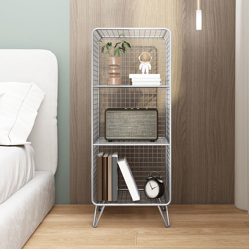 Modern Style Closed Back Bookcase with Metal Rectangular Shelves Clearhalo 'Bookcases' 'furn' 'furn_bookcases' 'Furniture' 'furniture_bookcases' 'kitchen' 'kitchen_bookcases' 'Living Room Furniture' 'Office Furniture' 1200x1200_84799de6-78de-4475-90f8-ae87d1906a06