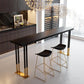 Black Metal Trestle Bistro Bar Desk Rectangle Indoor Contemporary Bar Stool Table Clearhalo 'Bar Furniture' 'Bar Tables' 'bar_tables' 'furn' 'furn_bar_tables' 'Furniture' 'furniture_bar_tables' 'Kitchen & Dining Furniture' 1200x1200_847b69d3-fd65-49a2-b7f7-5f8a1ffebb3a