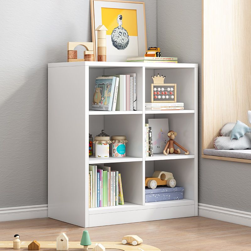 Closed Wooden Bookshelf Modern Home Living Room Square Bookcase