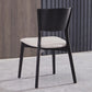 Wood Kitchen Dining Side Chair Open Back Dining Side Chair in Black Frame