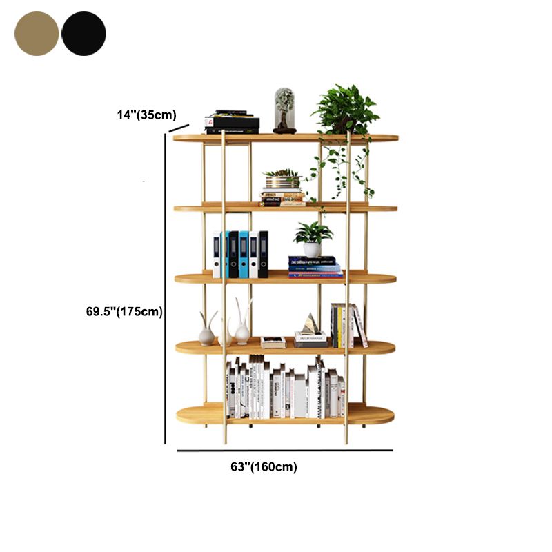 Etagere Bookcase Scandinavian Open Back Bookshelf with Shelves Clearhalo 'Bookcases' 'furn' 'furn_bookcases' 'Furniture' 'Office Furniture' 1200x1200_847dc930-d7ed-4fee-b27b-86b216559940