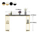 Glam Iron Bar Dining Table Stone Top Oval Indoor Bistro Table with 2-Shelf Fixed Table Clearhalo 'Bar Furniture' 'Bar Tables' 'bar_tables' 'furn' 'furn_bar_tables' 'Furniture' 'furniture_bar_tables' 'Kitchen & Dining Furniture' 1200x1200_847fb014-73c8-4aad-95ba-637f05510414