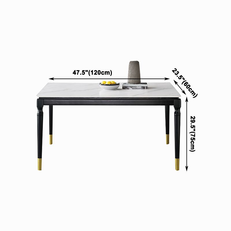 Solid Wood Mid-Century Modern Table White Sintered Stone Table with 4 Legs Clearhalo ' dining_table' 'Dining Tables & Seating' 'Dining Tables' 'furn' 'furn_dining_table' 'Furniture' 'furniture_dining_table' 'Kitchen & Dining Furniture' 'kitchen&dining_furn' 'kitchen' 'kitchen_dining_table' 1200x1200_8480cf3a-890f-49fe-bde2-a152d8d06676
