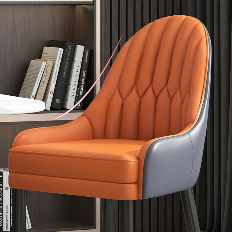 Glam Wood Dining Room Chairs Faux Leather Dining Arm Chairs for Home Use (Set of 2) Clearhalo ' kitchen&dining_furn' 'Dining Chairs' 'Dining Tables & Seating' 'dining_chair' 'furn' 'furn_dining_chair' 'Furniture' 'furniture_dining_chair' 'Kitchen & Dining Furniture' 'kitchen' 1200x1200_84810a6e-d2a7-4d27-a077-987d89e3bfb9