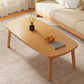 Modernistic Wooden Coffee Table Elliptical 4 Legs Cocktail Table