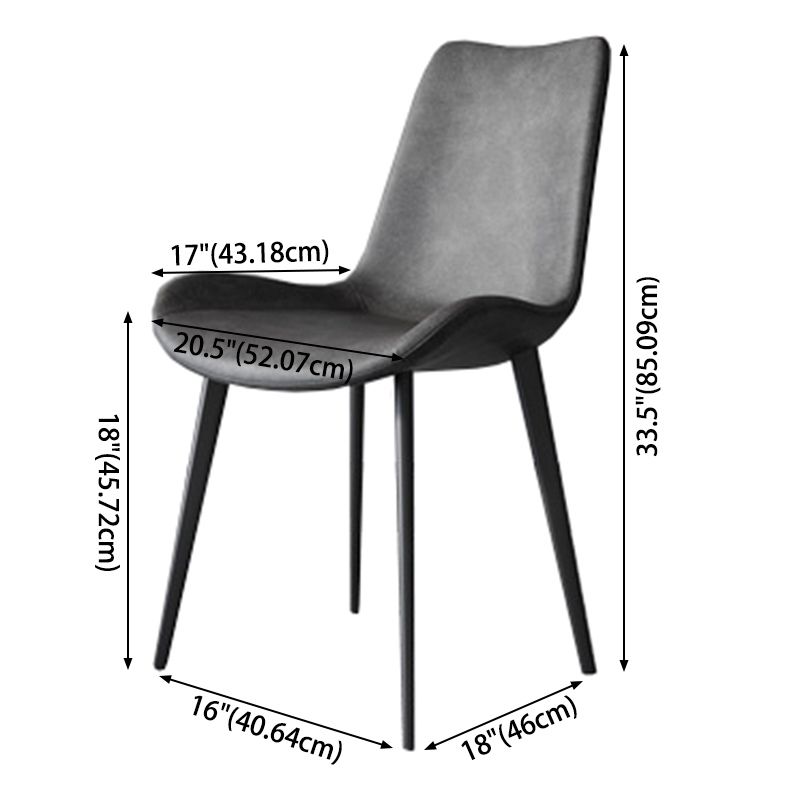 Modern Style Microfiber Leather Chair 20'' Wide Parsons Chair for Home Clearhalo ' kitchen&dining_furn' 'Dining Chairs' 'Dining Tables & Seating' 'dining_chair' 'furn' 'furn_dining_chair' 'Furniture' 'furniture_dining_chair' 'Kitchen & Dining Furniture' 'kitchen' 1200x1200_8483f337-8b0a-46d3-b8cf-7a3c2c3b5203