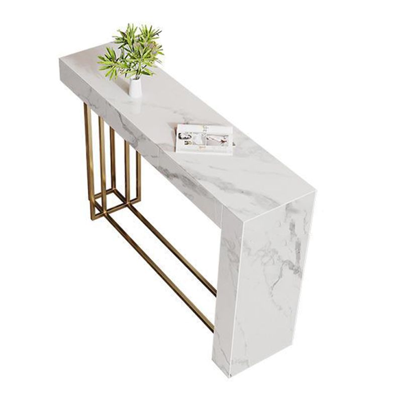 Nordic Glam Sintered Stone Table Rectangle Bar Counter Table for Home Clearhalo 'Bar Furniture' 'Bar Tables' 'bar_tables' 'furn' 'furn_bar_tables' 'Furniture' 'furniture_bar_tables' 'Kitchen & Dining Furniture' 1200x1200_8484d72f-c0b7-40bd-a742-023fd9ddcafb