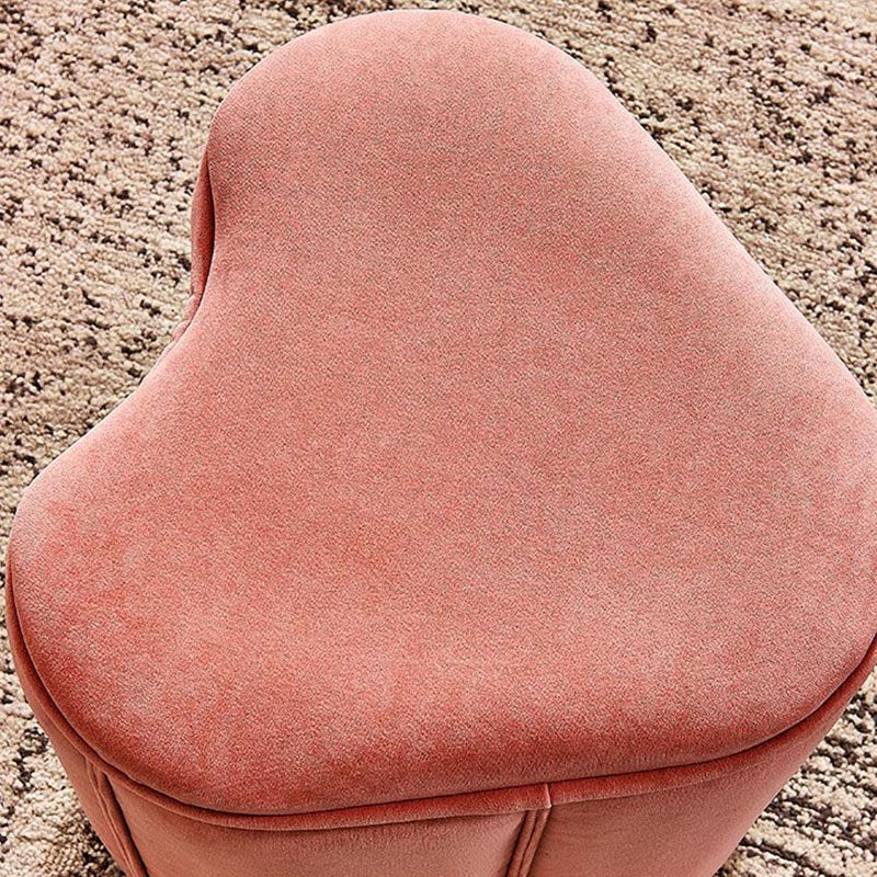 Solid Color Fabric Standard Stool Modern Simple Heart-Shaped Upholstered Footstool Clearhalo 'furn' 'furn_ottomans_poufs' 'Furniture' 'Living Room Furniture' 'Ottomans & Poufs' 'ottomans_poufs' 1200x1200_8484ed24-0976-41a3-83c0-3bd396f34c2b