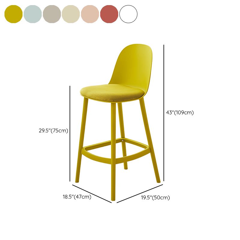Taburetes de bar de estilo moderno taburetes de barra de plástico de respaldo para el comedor