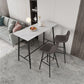 Modern Marble Table with Rectangle Table Top Black Trestle Table - 41.3" H Clearhalo 'Bar Furniture' 'Bar Tables' 'bar_tables' 'furn' 'furn_bar_tables' 'Furniture' 'furniture_bar_tables' 'Kitchen & Dining Furniture' 1200x1200_84854ad9-0bb9-4549-8622-11f75f3b008c
