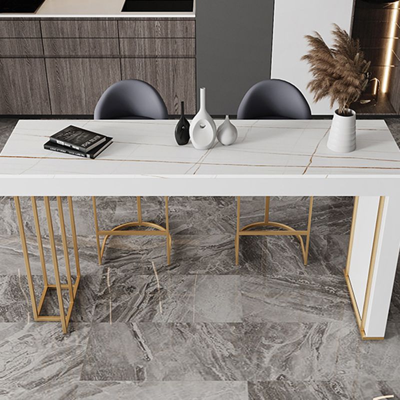 Table de bar rectangulaire de style Glam, ensemble de 1/2/3 pièces en pierre pour usage domestique