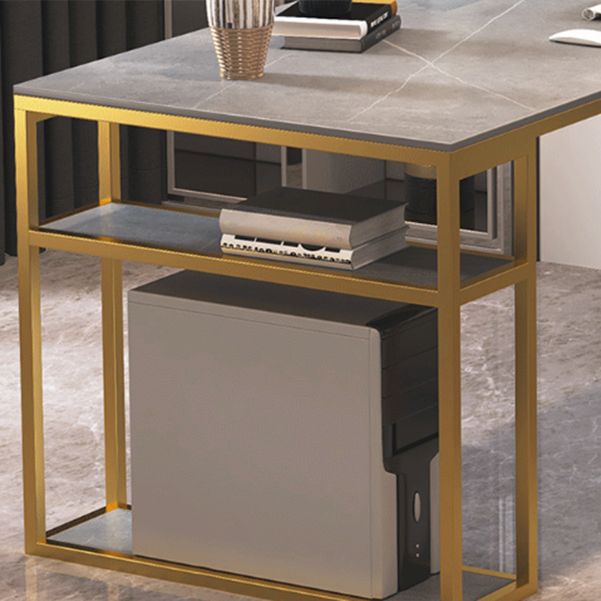 Contemporary Rectangular Writing Desk Stone Top Office Desk with Legs Clearhalo 'furn' 'furn_office_desk' 'Furniture' 'Office Desks' 'Office Furniture' 'office_desk' 1200x1200_848649f1-fd76-49e7-ad7e-a289d9286a44