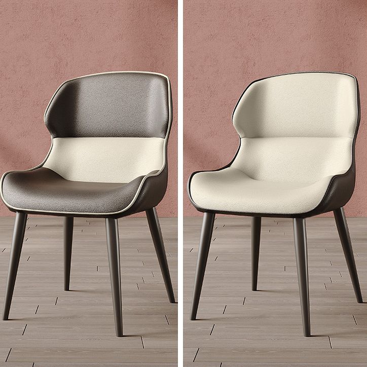 Brasserie Contemporary Faux Leather Dining Chair Parsons Chair in Matte Finish Clearhalo 'Dining Chairs' 'Dining Tables & Seating' 'dining_chair' 'furn' 'furn_dining_chair' 'Furniture' 'Kitchen & Dining Furniture' 1200x1200_84875de1-de8e-44a0-a757-b79b3b79ea66