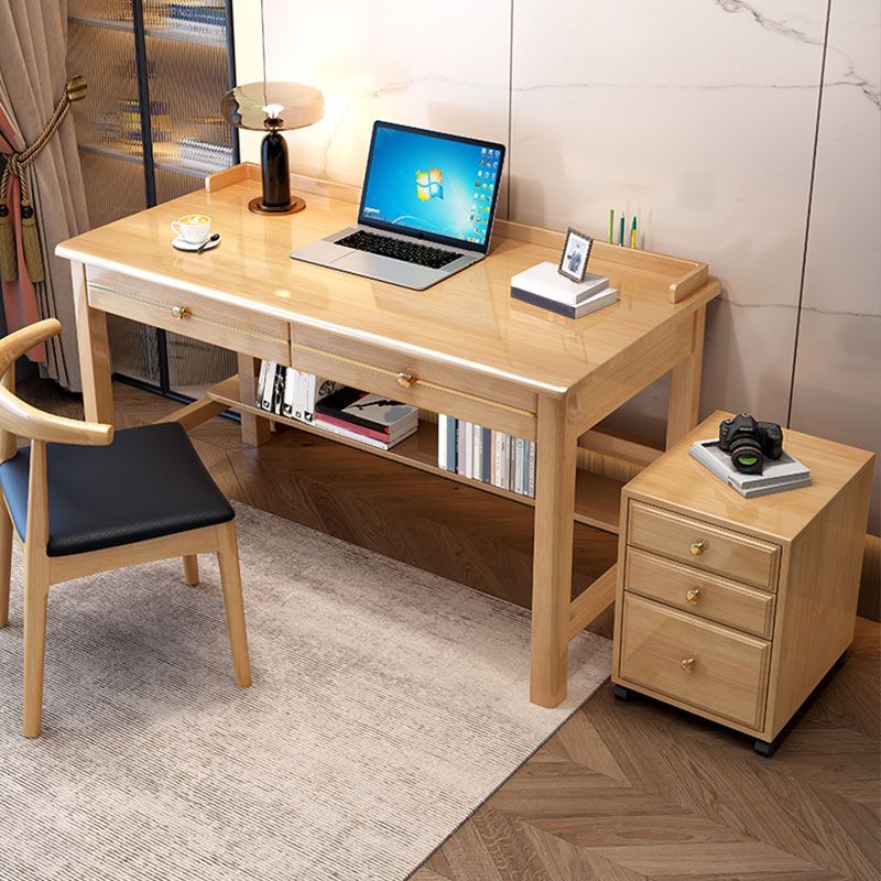 Escritorio de computadora de madera sólida estilo glamour 2 cajones 23.6 "de ancho escritorio de oficina en casa