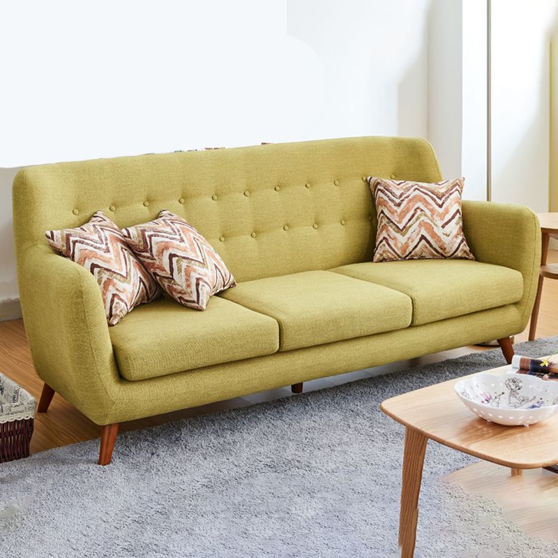 Zeitgenössischer dichtes Rückenstoff Stoff Quadrat Arm Standard Sofa