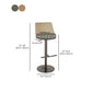 Modern Style Counter Stool Pu Leather Adjustable Height Bar Stool with Footrest Clearhalo 'Bar Furniture' 'Bar Stools' 'bar_stools' 'furn' 'furn_bar_stools' 'Furniture' 'Kitchen & Dining Furniture' 1200x1200_848bd3f5-76b9-4f2b-b7e2-6478a99a5b01