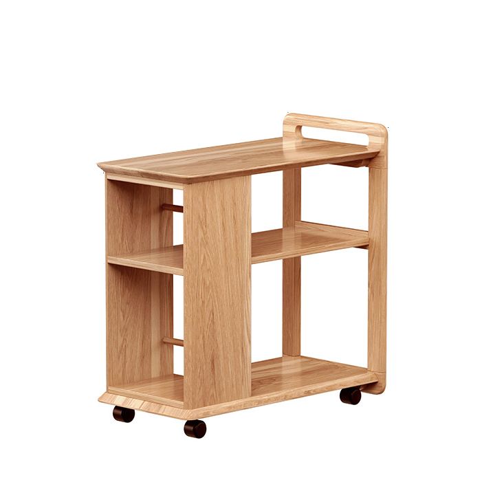 Mesa auxiliar de la sala de estar Madera maciza con mesa de esquina rectangular de almacenamiento