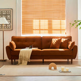 Living Room 2-seater Pillow Top Arm Settee Velvet Couch with Oak Legs Clearhalo 'furn' 'furn_sofas' 'Furniture' 'furniture_sofas' 'Living Room Furniture' 'Sofa' 'sofas' 1200x1200_848cfaef-7264-4b6b-abdd-262c8b947c9e