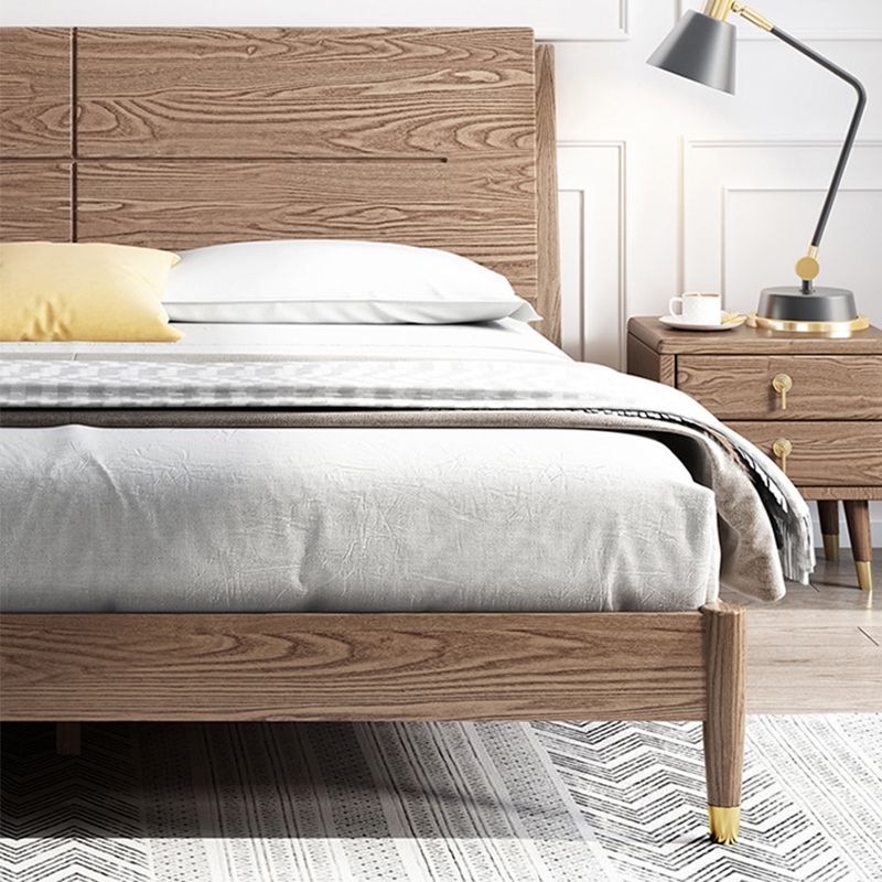 Color sólido de color rectangular Panel de cama Ceniza Cena estándar con cabecera