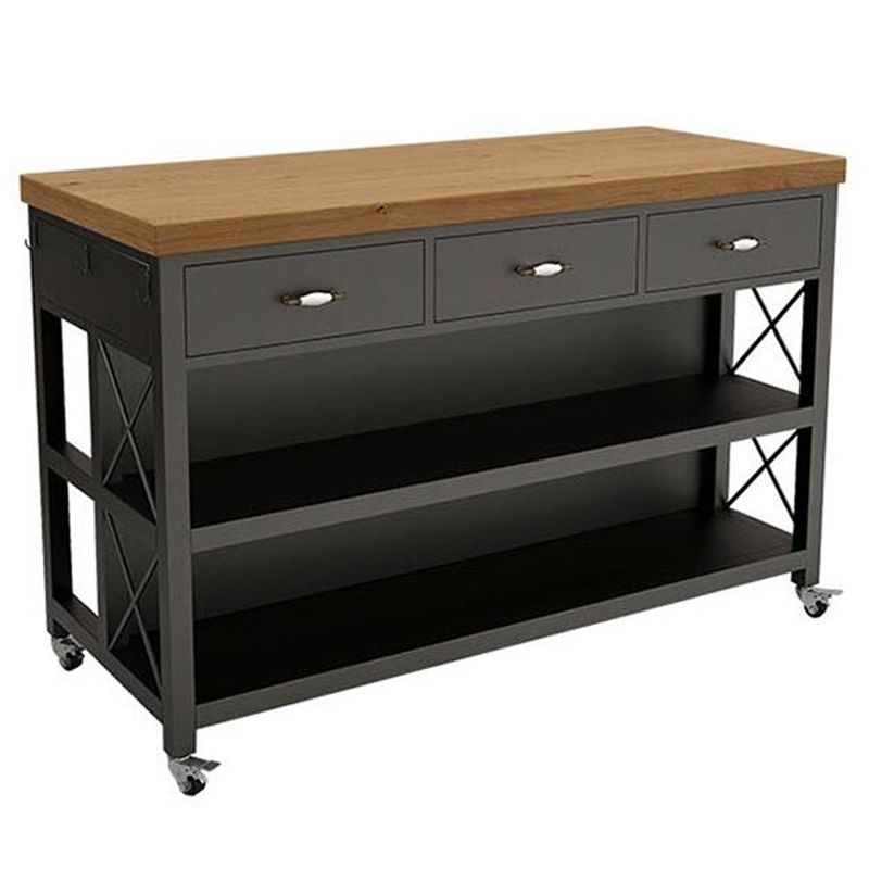 Modern Dining Room Kitchen Island Table Rectangle Prep Table with Drawer Clearhalo 'furn' 'furn_kitchen_islands_carts' 'Furniture' 'Kitchen & Dining Furniture' 'Kitchen Islands & Carts' 'kitchen_islands_carts' 1200x1200_848e414d-6304-4e66-ad2e-b38e5abdc041