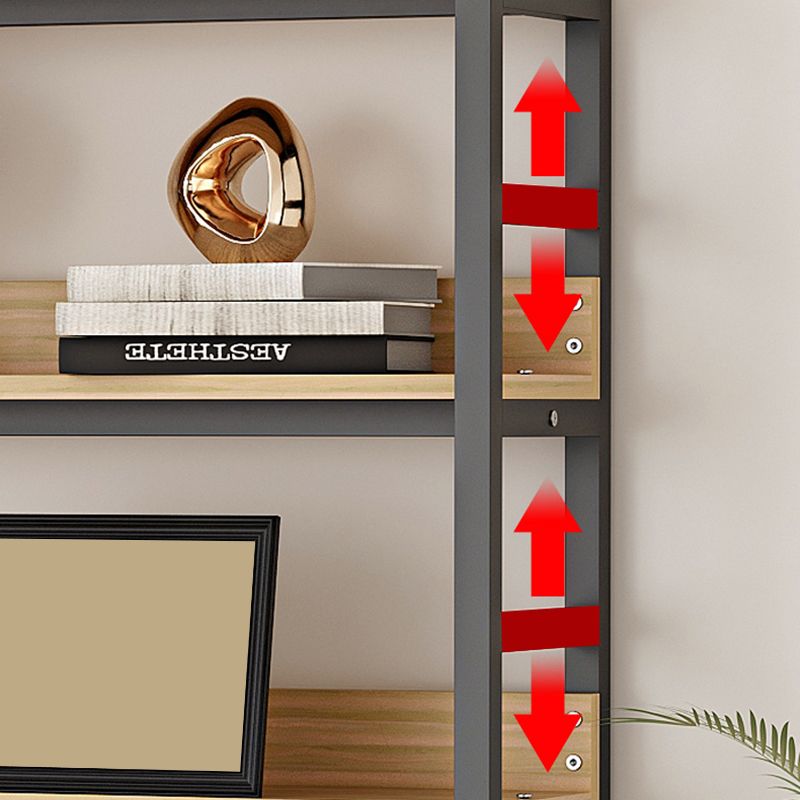 Black Modern Open Back Shelf Bookcase Shelves Included for Home Office Clearhalo 'Bookcases' 'furn' 'furn_bookcases' 'Furniture' 'Office Furniture' 1200x1200_848e5f31-4a90-48b5-a208-a4e22bf2b878