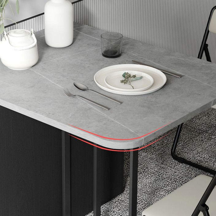 Foldable Wooden Top Dining Table Medieval Modern Rectangle Table with Storage Trestle Base Clearhalo ' dining_table' 'Dining Tables & Seating' 'Dining Tables' 'furn' 'furn_dining_table' 'Furniture' 'furniture_dining_table' 'Kitchen & Dining Furniture' 'kitchen&dining_furn' 'kitchen' 'kitchen_dining_table' 1200x1200_848edaff-a238-425f-94f1-bf5bf21b7d4d