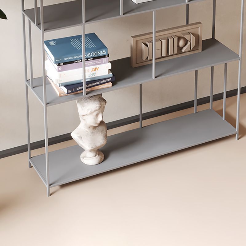 Moderne stijl Open Back boekenplank Verticale metalen boekenkast met planken