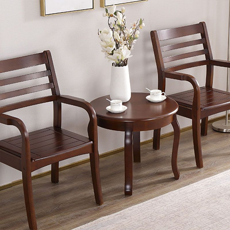 Traditional Wood Round Top Side Table 26.3" Tall 4 Legs End Table Clearhalo 'Coffee & Accent Tables' 'End & Side Tables' 'end_side_tables' 'furn' 'furn_end_side_tables' 'Furniture' 'Living Room Furniture' 1200x1200_84923432-58c5-494a-a5f9-b8f0e1f1250e