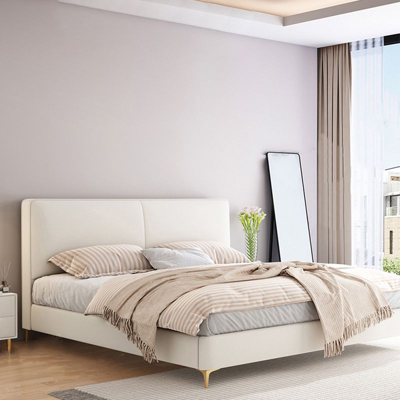 Contemporary Solid Wood with Headboard Rectangular Panel Standard Bed Clearhalo 'Bedroom Furniture' 'Beds' 'furn' 'furn_beds' 'Furniture' 1200x1200_8493465f-b5f2-4986-b0b5-c4079a52c269