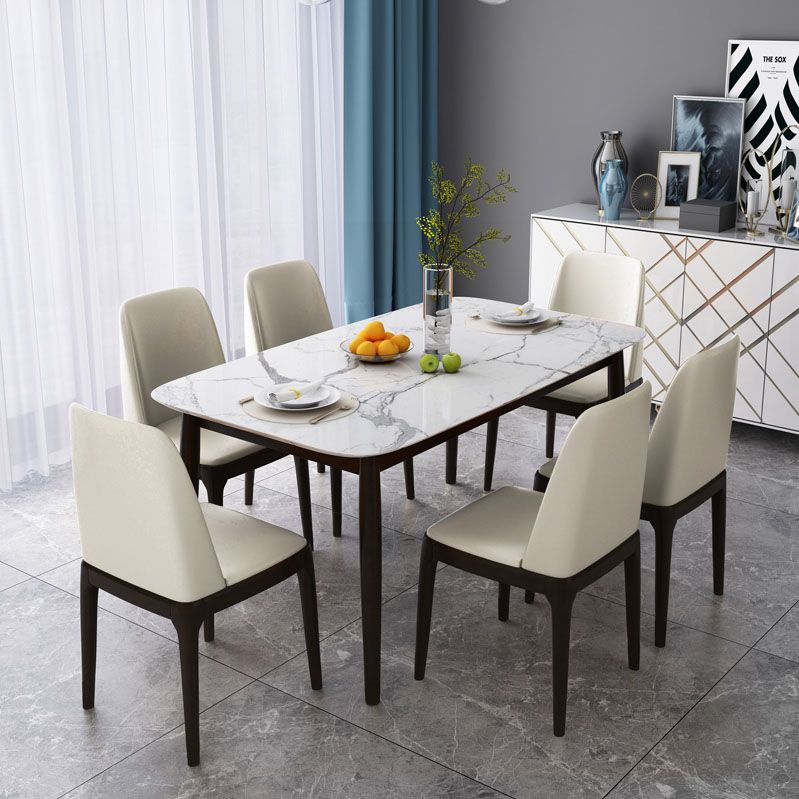 Industrial Rubberwood Parsons Dining Chair Matte Finish Leather Side Chair (Set of 2) Clearhalo ' kitchen&dining_furn' 'Dining Chairs' 'Dining Tables & Seating' 'dining_chair' 'Furniture' 'furniture_dining_chair' 'Kitchen & Dining Furniture' 'kitchen' 1200x1200_84936b99-4484-4829-acc9-ee87ef37e8bd