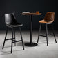 41.3"H Industrial Pedestal Pub Table Round Bistro Bar Solid Wood Table