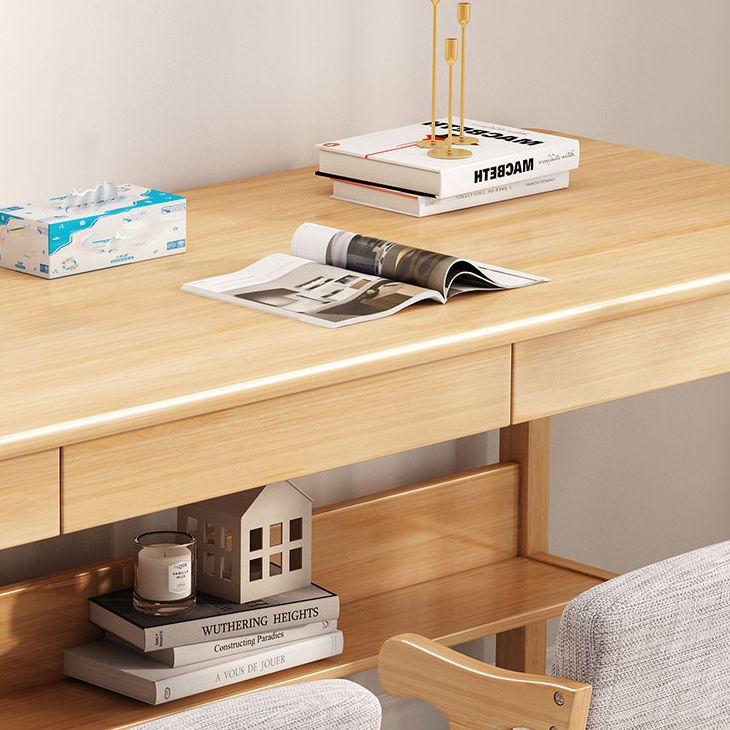 Wooden Office Desk Modern Rectangle H-Shape Base Writing Desk for Bedroom Clearhalo 'furn' 'furn_office_desk' 'Furniture' 'Office Desks' 'Office Furniture' 'office_desk' 1200x1200_849836cd-6486-4656-8f11-423c53617b80