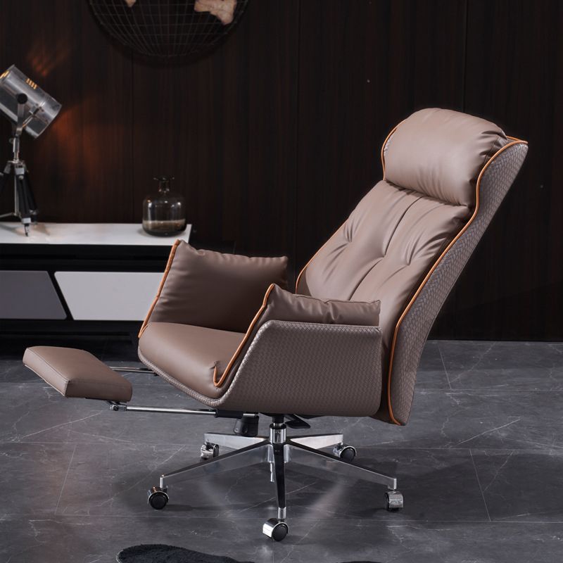Modern Leather Managers Chair Brown Executive Chair for Office Clearhalo 'furn' 'furn_office_chair' 'Furniture' 'Office Chairs' 'Office Furniture' 'office_chair' 1200x1200_849879d3-284e-48ad-9e3e-508b0e8db3f1
