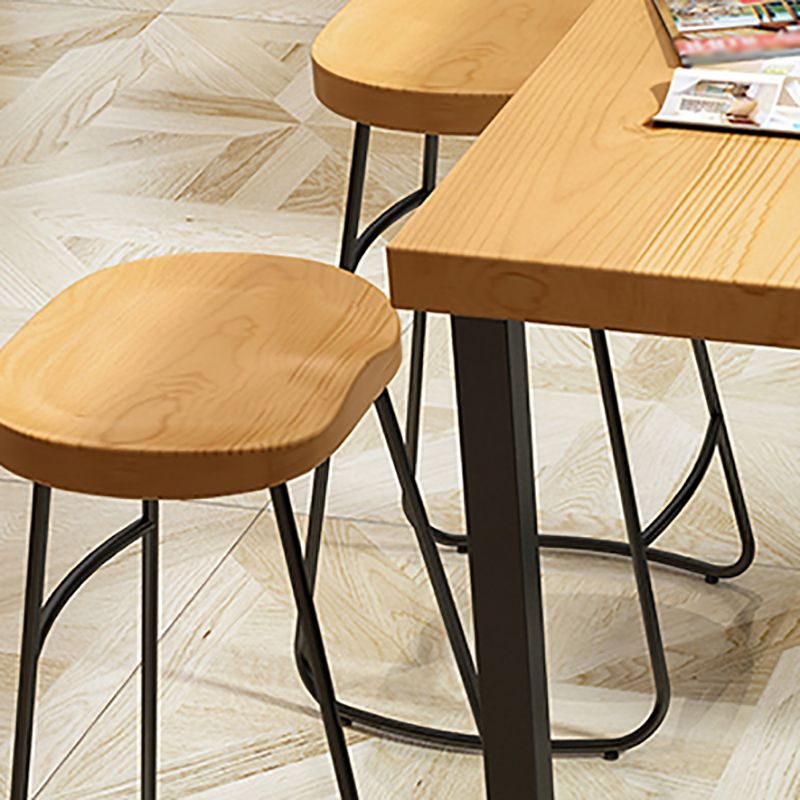Industrial Style Bar Table 42-inch Height Original Wood Metal Base Bistro Table Clearhalo 'Bar Furniture' 'Bar Tables' 'bar_tables' 'furn' 'furn_bar_tables' 'Furniture' 'furniture_bar_tables' 'Kitchen & Dining Furniture' 'kitchen&dining_furn' 'kitchen' 1200x1200_8498e592-c2c8-412b-9c63-154904d39903