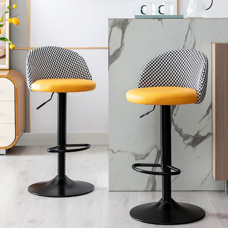 Modern Home Adjustable Height Stool Matte Finish Upholstered Bar Stools Clearhalo 'Bar Furniture' 'Bar Stools' 'bar_stools' 'furn' 'furn_bar_stools' 'Furniture' 'furniture_bar_stools' 'Kitchen & Dining Furniture' 1200x1200_8499072a-898d-4e81-b66a-c447a98c769b