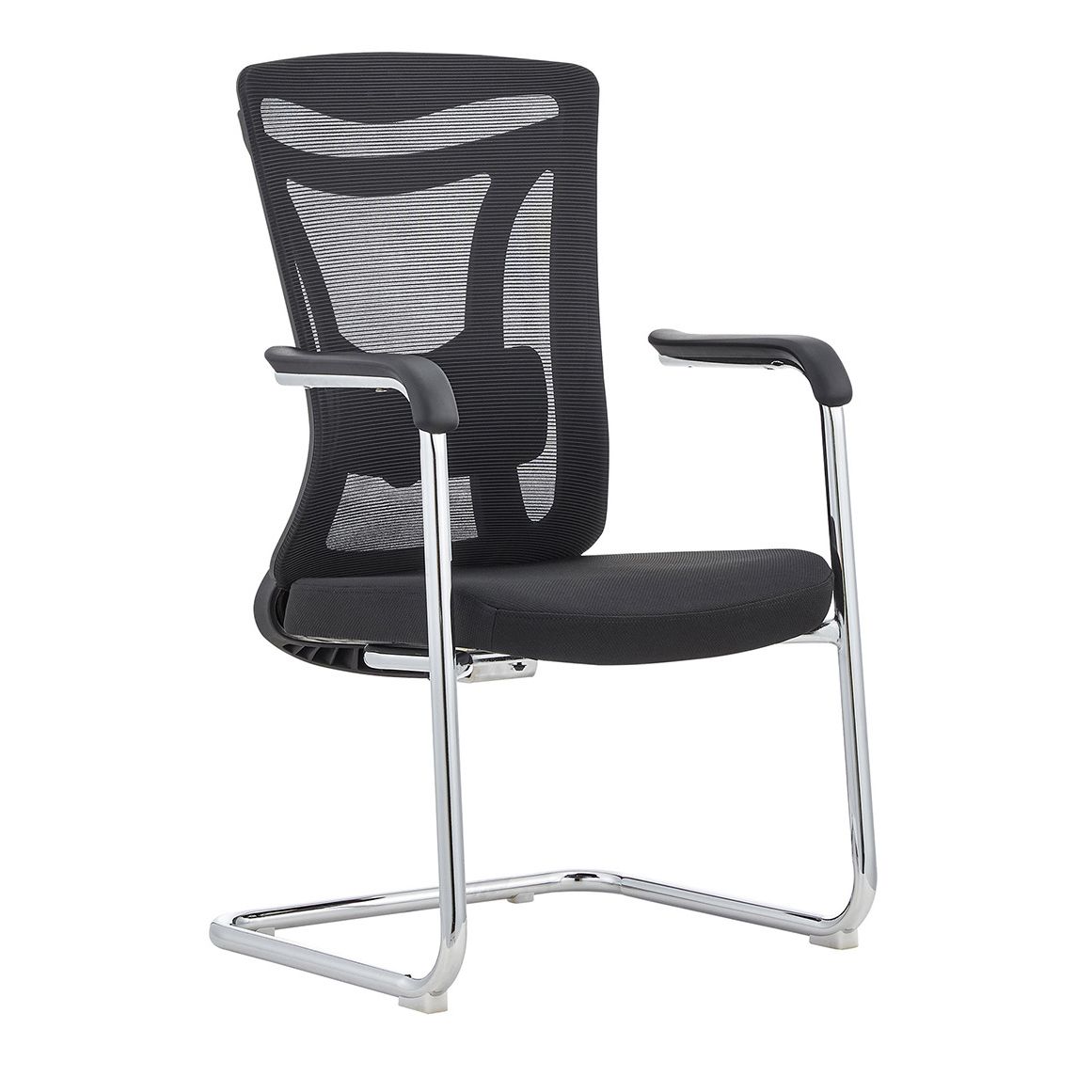 Chaise contemporaine en maille à dossier haut avec support lombaire réglable