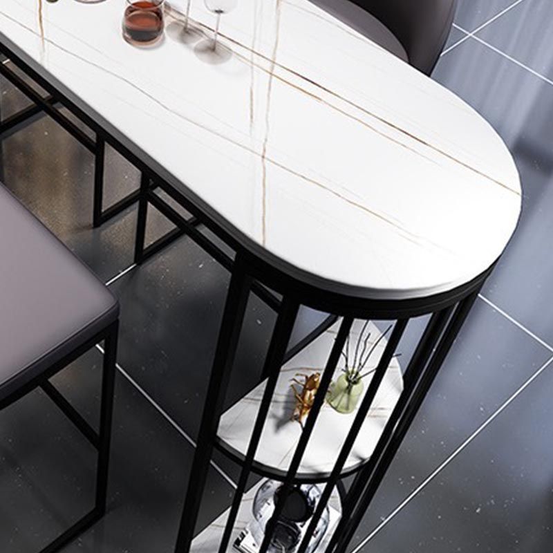 Stone Bar eettafel moderne balktafel met dubbele voetstuk voor woonkamer keuken